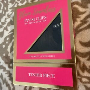 Glam Seamless Invisi Clips 100% Remy Human Hair Color 1C# 22inch